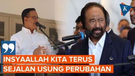 Tanggapan Anies soal Surya Paloh yang Terima Hasil Pemilu dan Ucap Selamat ke Prabowo
