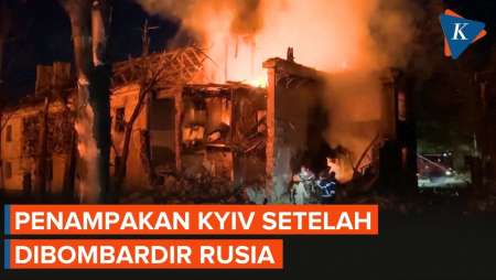 Penampakan Kyiv Porak-poranda Dan Terbakar Usai Dihantam Serangan Rusia