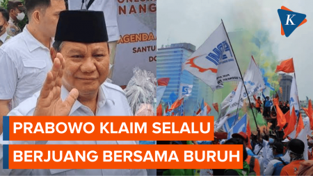 Prabowo di Acara Partai Buruh: Saya Sudah Lama Perjuangkan Hak-hak…