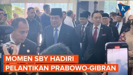 Momen SBY Datang ke Pelantikan Prabowo-Gibran