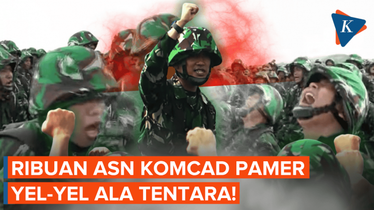 [FULL] Ribuan ASN Komcad Pamer Yel-yel Ala Tentara Sebelum Ikut Latmilsar