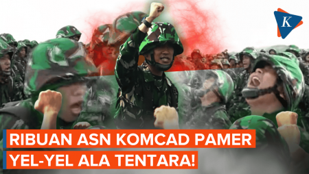 [FULL] Ribuan ASN Komcad Pamer Yel-yel Ala Tentara Sebelum Ikut Latmilsar