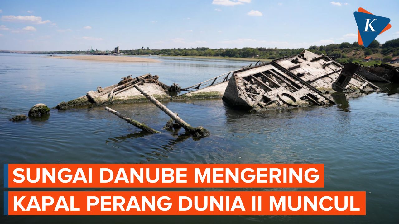 Sungai Danube di Eropa Mengering, Puluhan Kapal Perang Dunia II Bermunculan