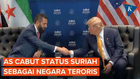 Trump Hapus Status Suriah Sebagai Negara Teroris, Puji Presiden Al-Sharaa