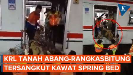 KRL Tanah Abang-Rangkasbitung Alami Gangguan karena Kawat Spring Bed