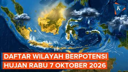 BMKG Peringatkan Potensi Hujan Lebat Besok 7 Oktober 2026, Ini Wilayahnya