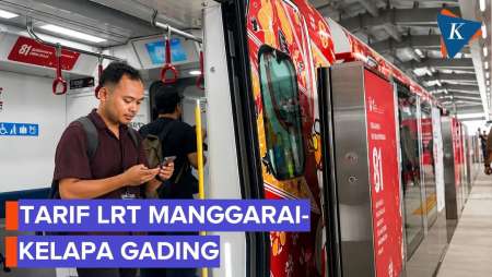 Berapa Tarif Sementara LRT Manggarai-Kelapa Gading?
