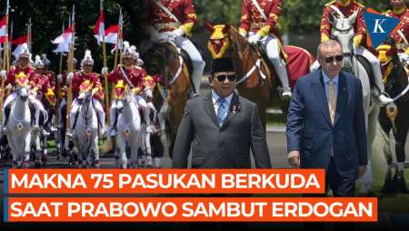 Makna 75 Pasukan Berkuda Saat Prabowo Sambut Erdogan di Istana Bogor