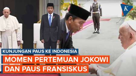 Momen Jokowi Sambut Paus Fransiskus di Istana Merdeka