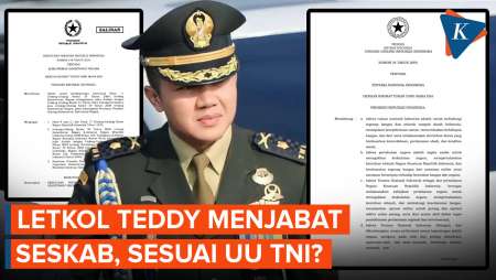 Apakah Posisi Letkol Teddy sebagai Seskab Melanggar UU TNI?