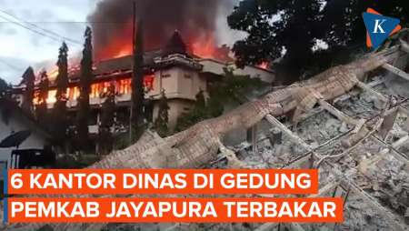 Detik-detik Gedung Pemkab Jayapura Terbakar, Hanguskan Enam Kantor Dinas