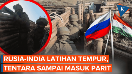 Militer Rusia-India Simulasi Tempur, Tentara Masuk Parit dan Latihan Menembak