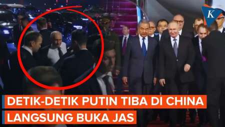 Detik-detik Putin Tiba di China, Langsung Buka Jas