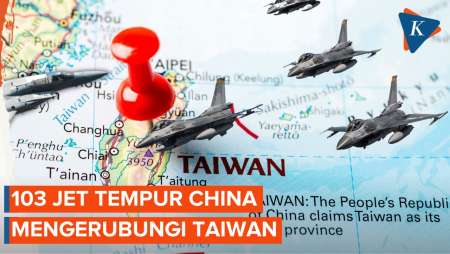 103 Jet Tempur China dan 9 Kapal Angkatan Laut Kembali Usik Taiwan