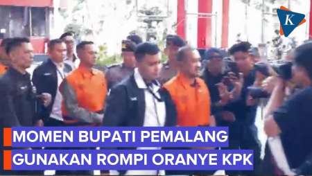 Bupati Pemalang Anom Widiantoro Pakai Rompi Oranye KPK