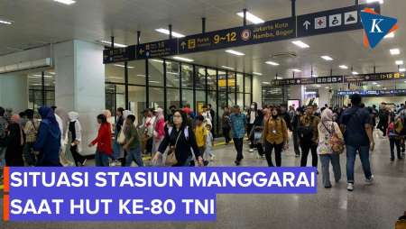 Situasi Stasiun Manggarai Saat HUT Ke-80 TNI Di Monas