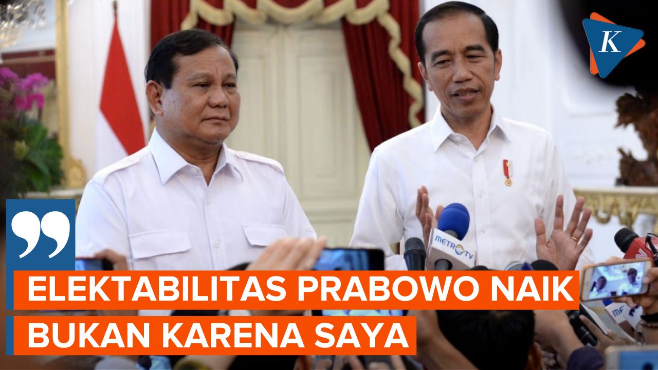 Jokowi Bantah Elektabilitas Prabowo Naik karena Dirinya