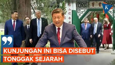Xi Puji Pertemuan dengan Trump sebagai Tonggak Bersejarah Usai Berjalan-jalan di Taman Zhongnanhai