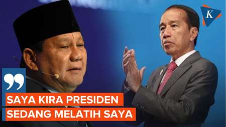 Sering Duduk di Sebelah Jokowi, Prabowo: Presiden Sedang Melatih Saya