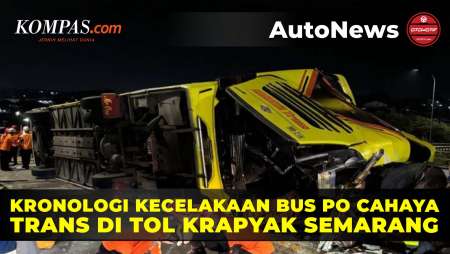 Bus PO Cahaya Trans Terbalik Di Tol Semarang, 16 Meninggal