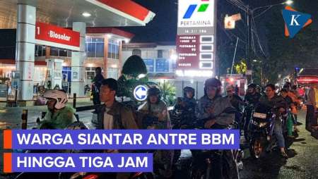 Antrean BBM Di Siantar Mengular, Warga Menunggu Hingga Tiga Jam