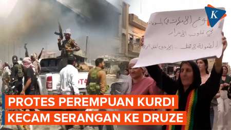 Ratusan Perempuan Kurdi Unjuk Rasa Kecam Serangan Terhadap Kelompok Druze