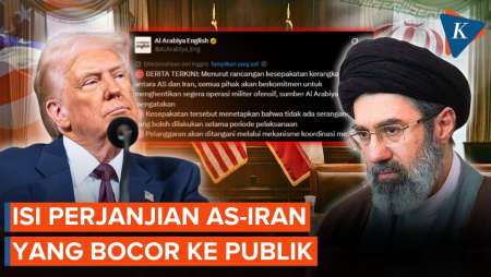 Media Arab Bocorkan Isi Perjanjian Damai AS-Iran, Ini Rinciannya