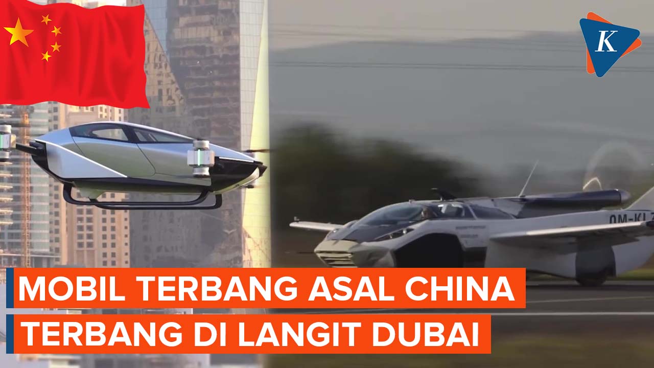 Mobil Terbang Asal China Terbang Perdana di Langit Dubai