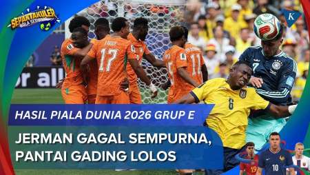 Hasil Piala Dunia 2026 Grup E: Ekuador Vs Jerman 2-1, Pantai Gading Libas Curacao 2-0