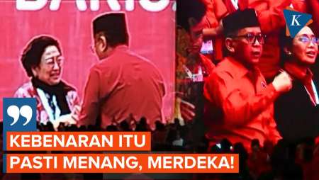 Megawati Menangis Sambut Hasto Kristiyanto di Kongres PDI-P