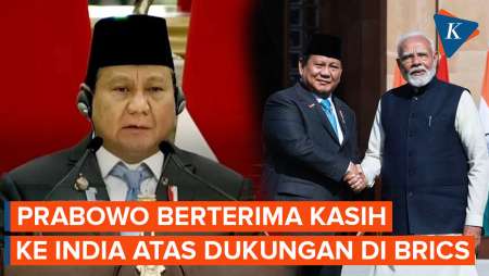 Prabowo Berterima Kasih kepada India soal Dukungan di BRICS