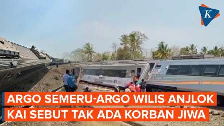 Argo Semeru-Argo Wilis Anjlok, KAI Sebut Tidak Ada Korban Jiwa