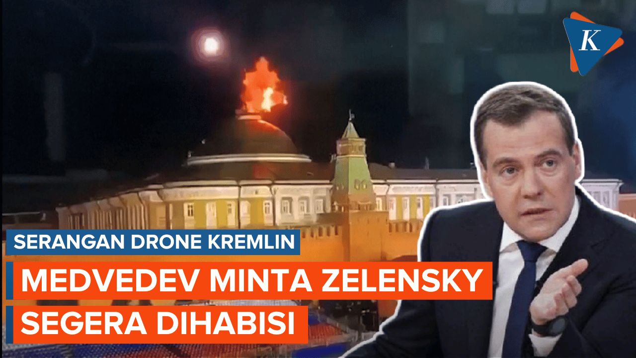 Geram Istana Kremlin Diserang, Medvedev Minta Zelensky Dihabisi