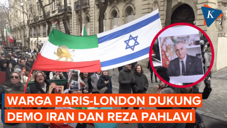 "Rindukan" Era Pahlavi, Ribuan Warga Paris Dan London Dukung Demo Iran