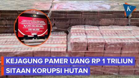 Tumpukan Uang Rp 1 Triliun Dipajang Bertingkat, Hasil Korupsi Kawasan Hutan