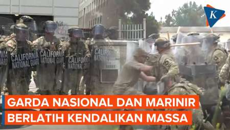 Pasukan Garda Nasional Berlatih untuk Mengendalikan Massa di California