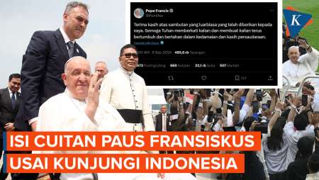 Cuitan Paus Fransiskus Saat Akhiri Kunjungan di Indonesia