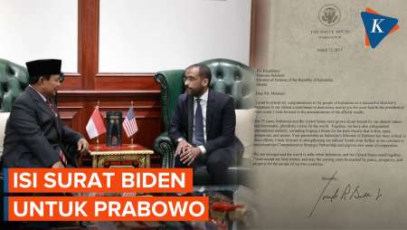 Isi Surat Biden untuk Prabowo, AS Berharap Sesuatu ke Indonesia