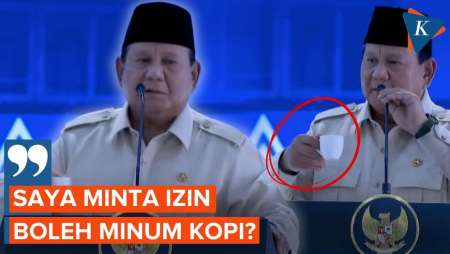 Momen Prabowo Izin "Ngopi" Saat Pidato Resmikan 166 Sekolah Rakyat