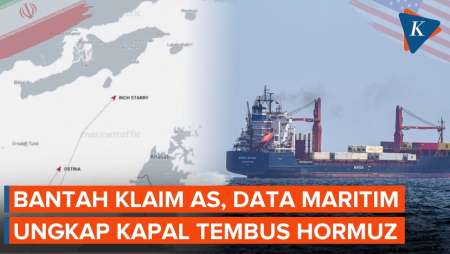 Data Maritim Bantah Klaim AS Soal Tak Ada Kapal Yang Tembus Blokade Hormuz