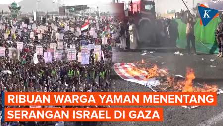 Momen Ribuan Warga Yaman Unjuk Rasa Menentang Serangan Israel di Gaza