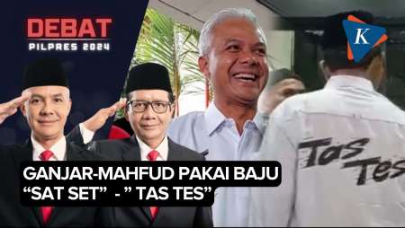 Ganjar-Mahfud Akhirnya Kompak Pakai Baju “SatSet” dan “TasTes” di Debat Perdana KPU