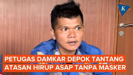 Saat Petugas Damkar Depok Tantang Atasan Hirup Asap Kebakaran Tanpa Masker...