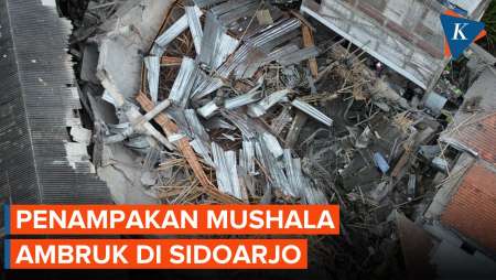 Penampakan Luas Bangunan Ponpes di Sidoarjo yang Ambruk