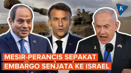 Mesir Setuju dengan Presiden Perancis untuk Tangguhkan Pasokan Senjata ke Israel