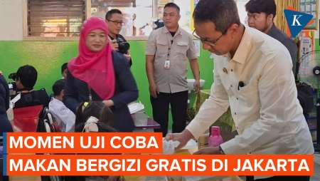 Momen Uji Coba Makan Bergizi Gratis di SDN Gunung 01 Jaksel