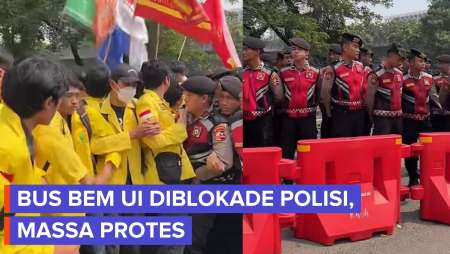 Bus Rombongan BEM UI Dihalangi Polisi Di Semanggi, Dilarang Ke Bundaran HI
