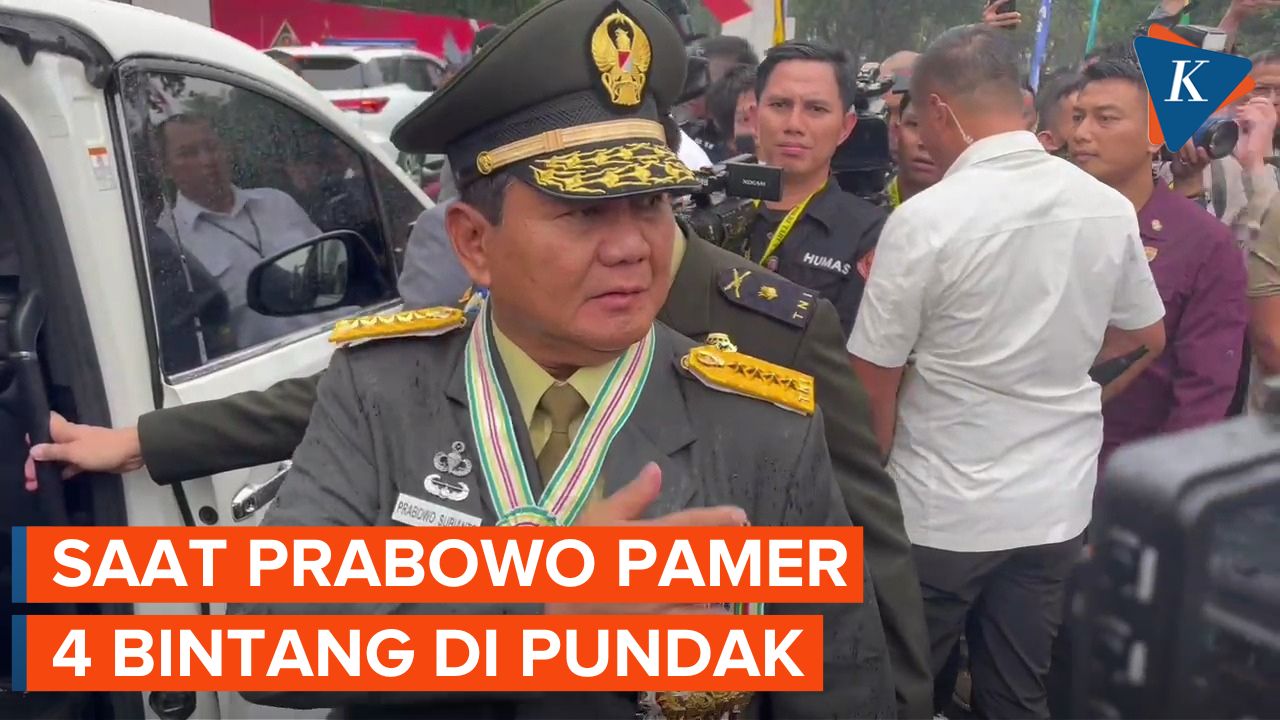 Reaksi Prabowo Terima Pangkat Jenderal Kehormatan, "Kayaknya Berat Ya..."