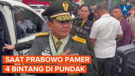 Reaksi Prabowo Terima Pangkat Jenderal Kehormatan, 