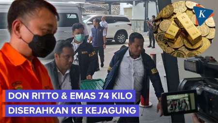 Tersangka Don Ritto Dan Bukti Emas 74 Kilo Yang Terkait Febrie Diserahkan Ke Kejagung